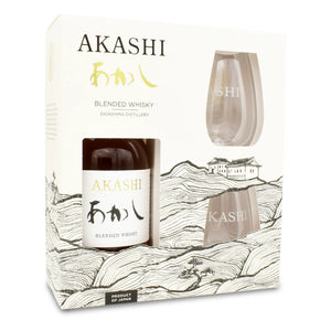 Whisky AKASHI Blended con 2 calici degustazione