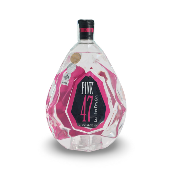 Gin Pink 47 70 cl - Bottiglia Diamante, Distillato a Londra